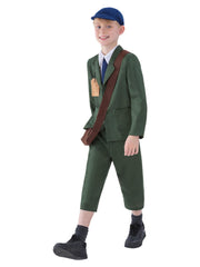 World War II Evacuee Boy Costume, Green - 1