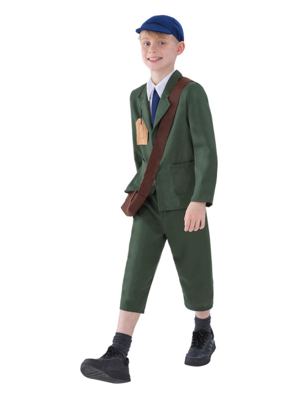World War II Evacuee Boy Costume, Green - 2