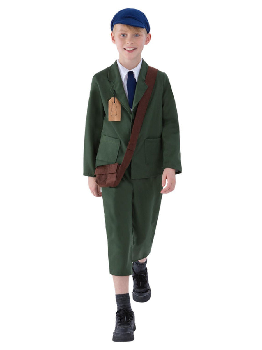 World War II Evacuee Boy Costume, Green - 5