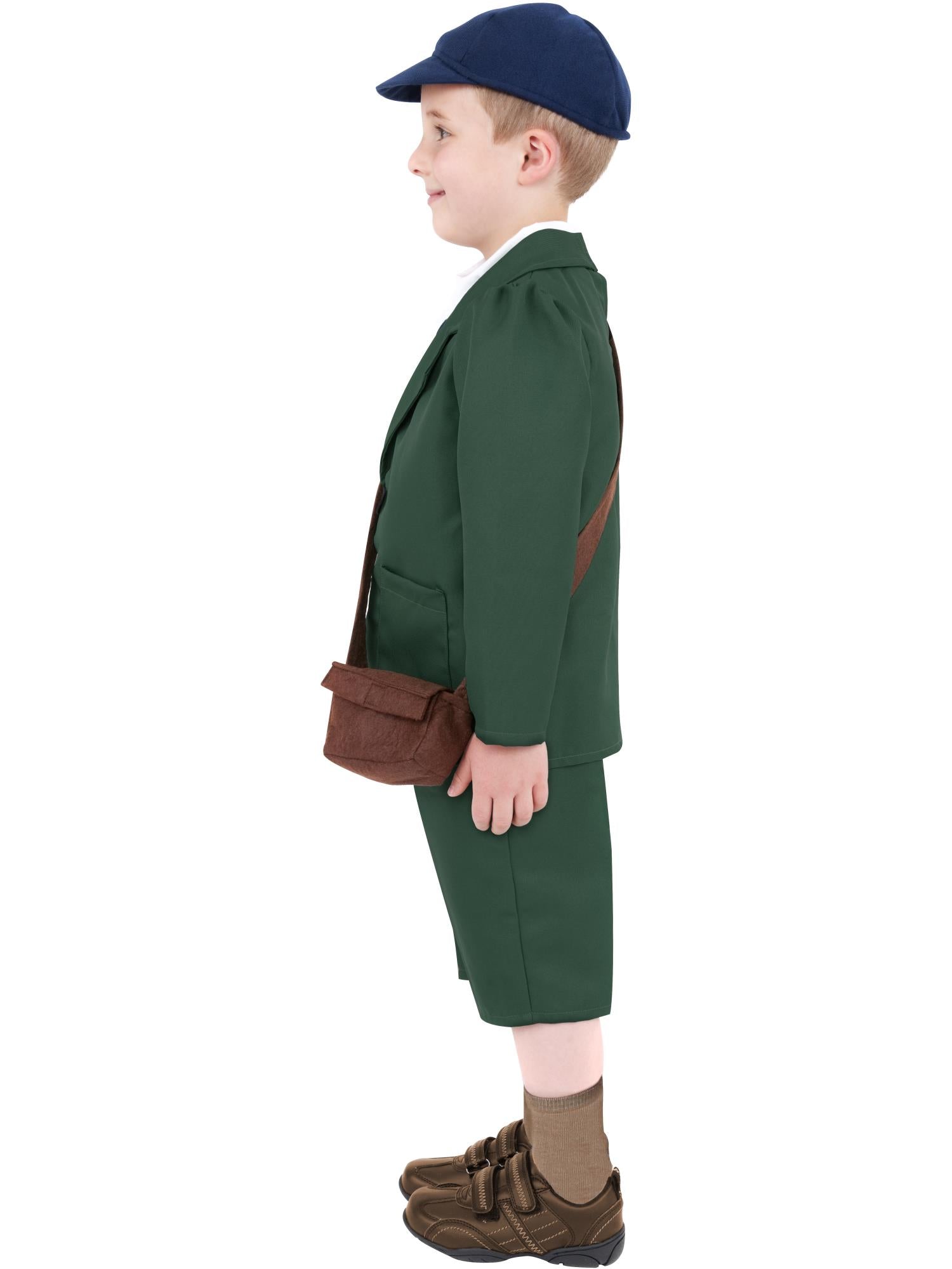 World War II Evacuee Boy Costume, Green 3