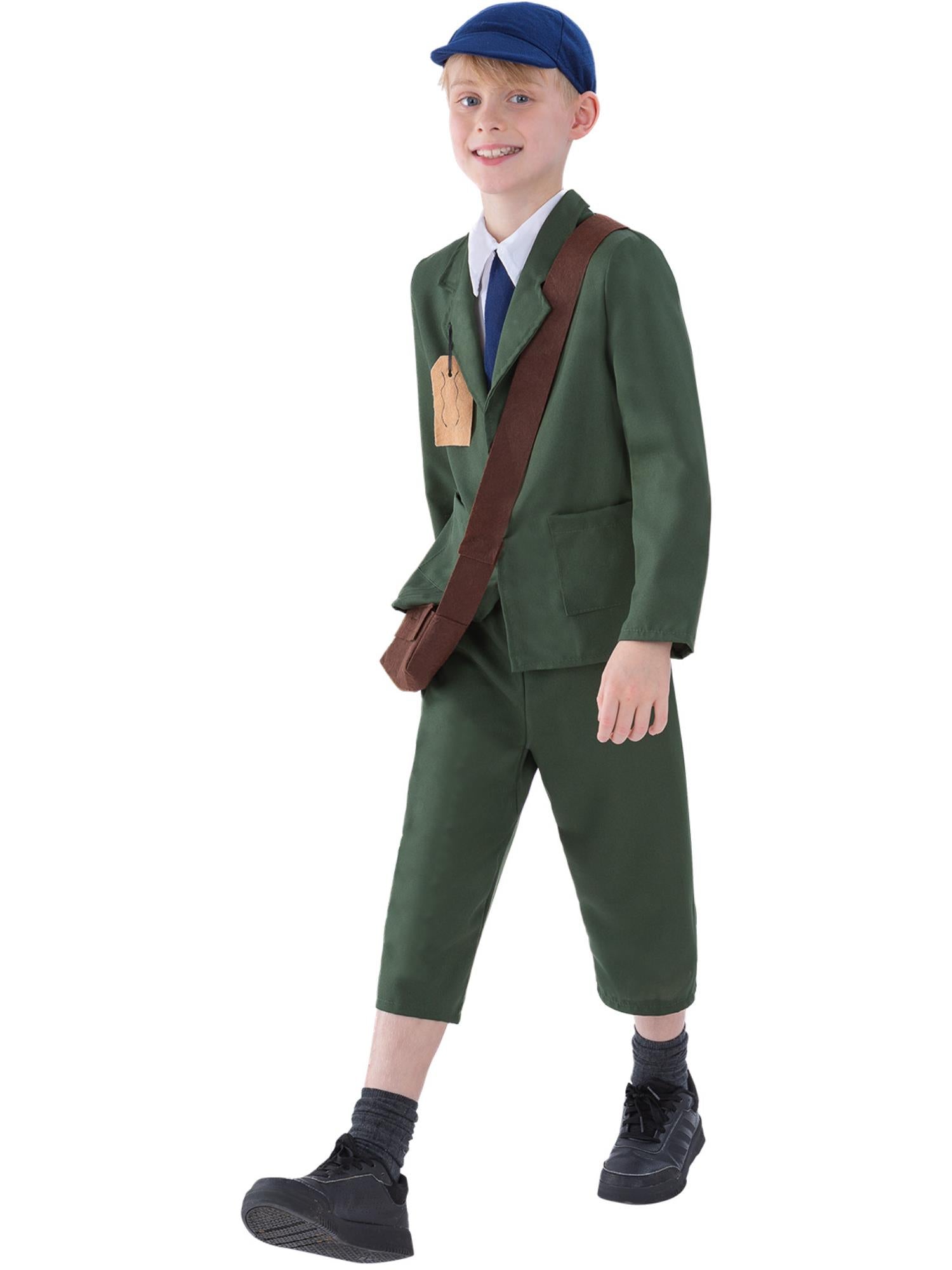 World War II Evacuee Boy Costume, Green 1