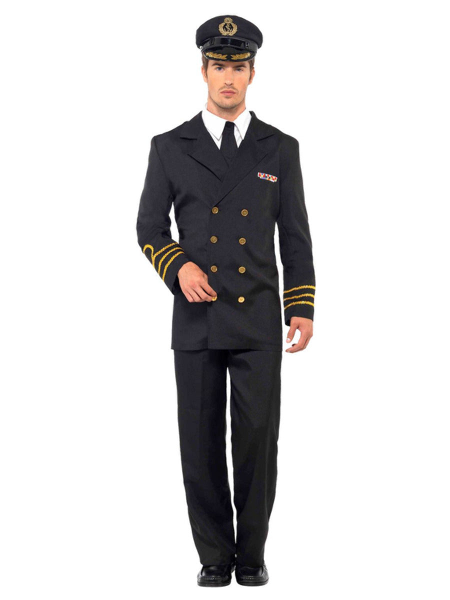 Navy Officer Costume, Black - 5