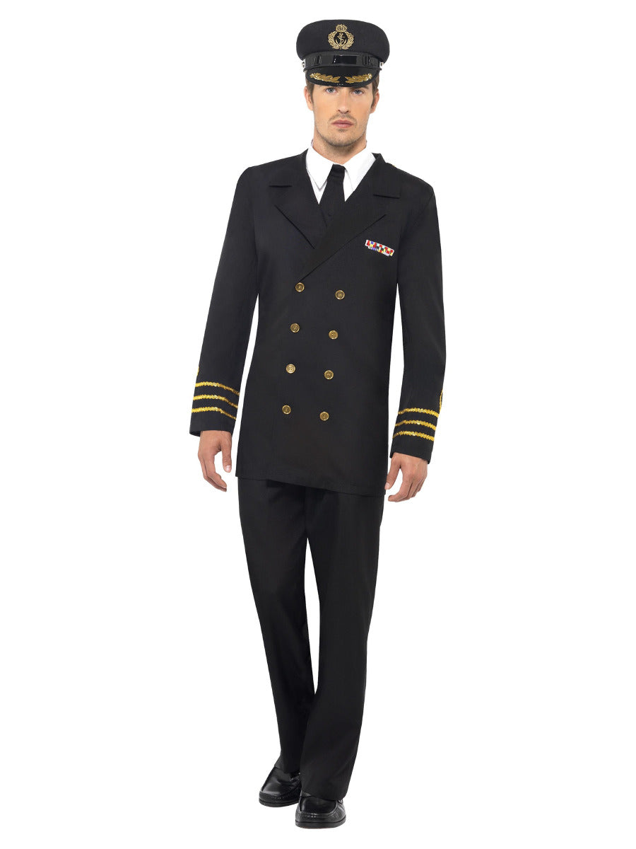 Navy Officer Costume, Black - 1
