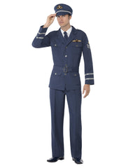 WW2 Air Force Captain Costume, Blue - 1