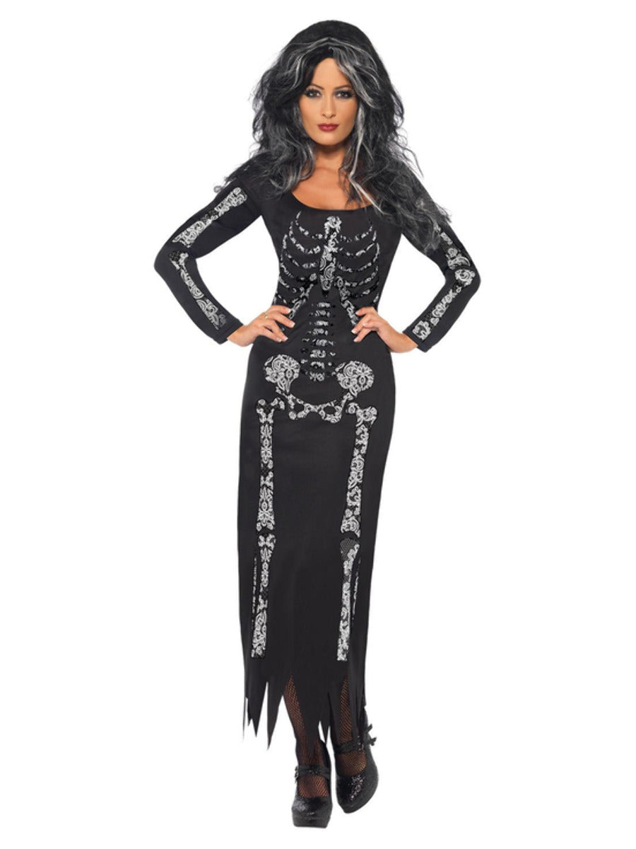 Skeleton Costume, Black - 1