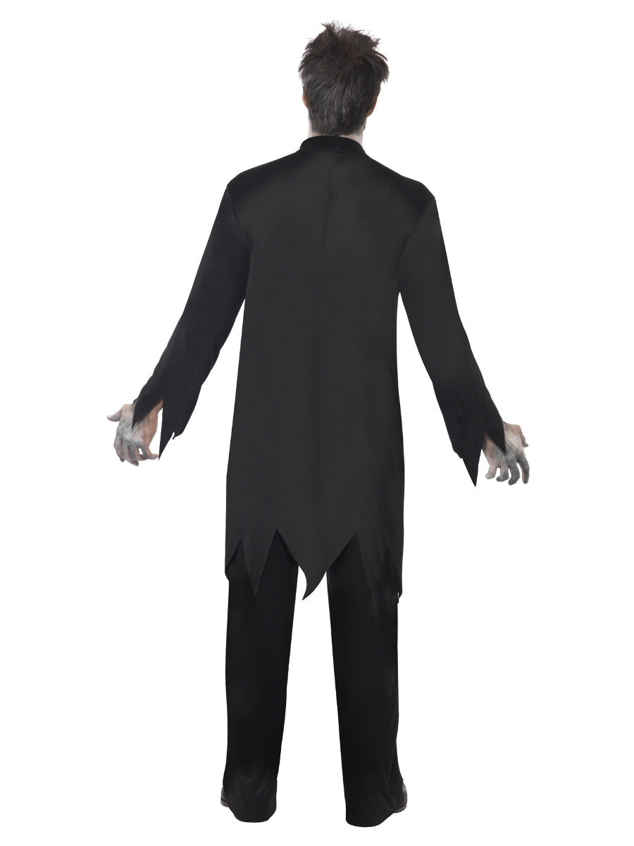Zombie Priest Costume, Black - 3