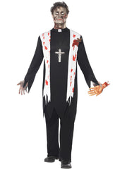 Zombie Priest Costume, Black 1