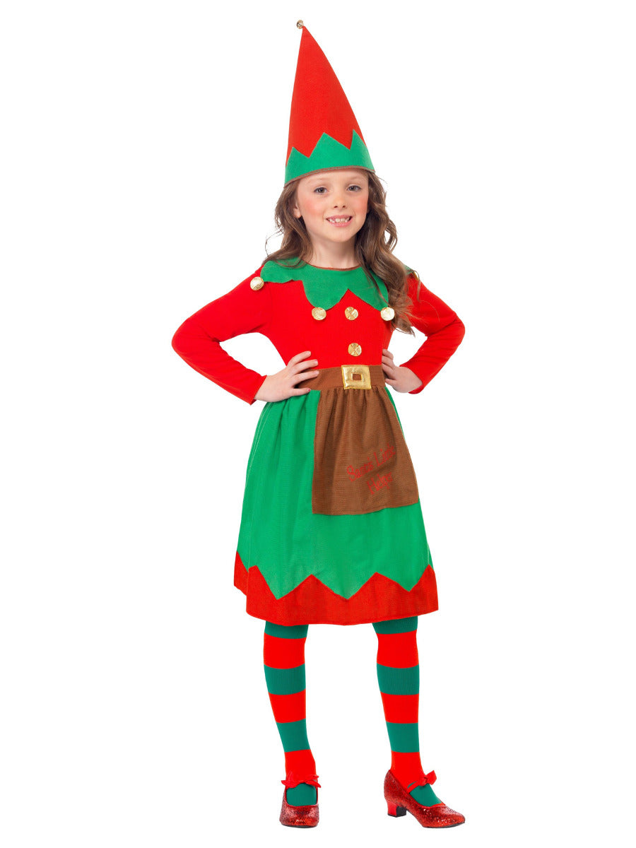 Santa's Little Helper Costume, Red & Green - 5