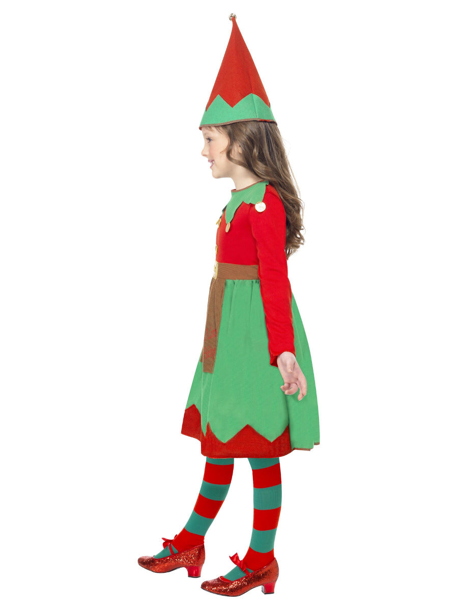 Santa's Little Helper Costume, Red & Green - 4
