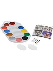 Smiffys Make-Up FX, 12 Colour Palette, Aqua, Multi 1