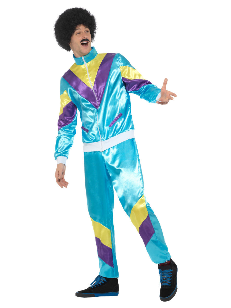 80s Height of Fashion Shell Suit Costume, Blue - 4