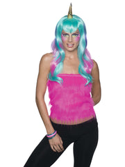 Pink & Blue Unicorn Fairy Wig 1