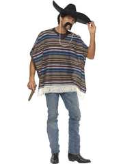 Authentic Looking Poncho, Blue 1