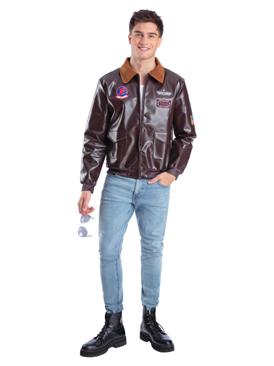 Top Gun Bomber Jacket, Brown - 5