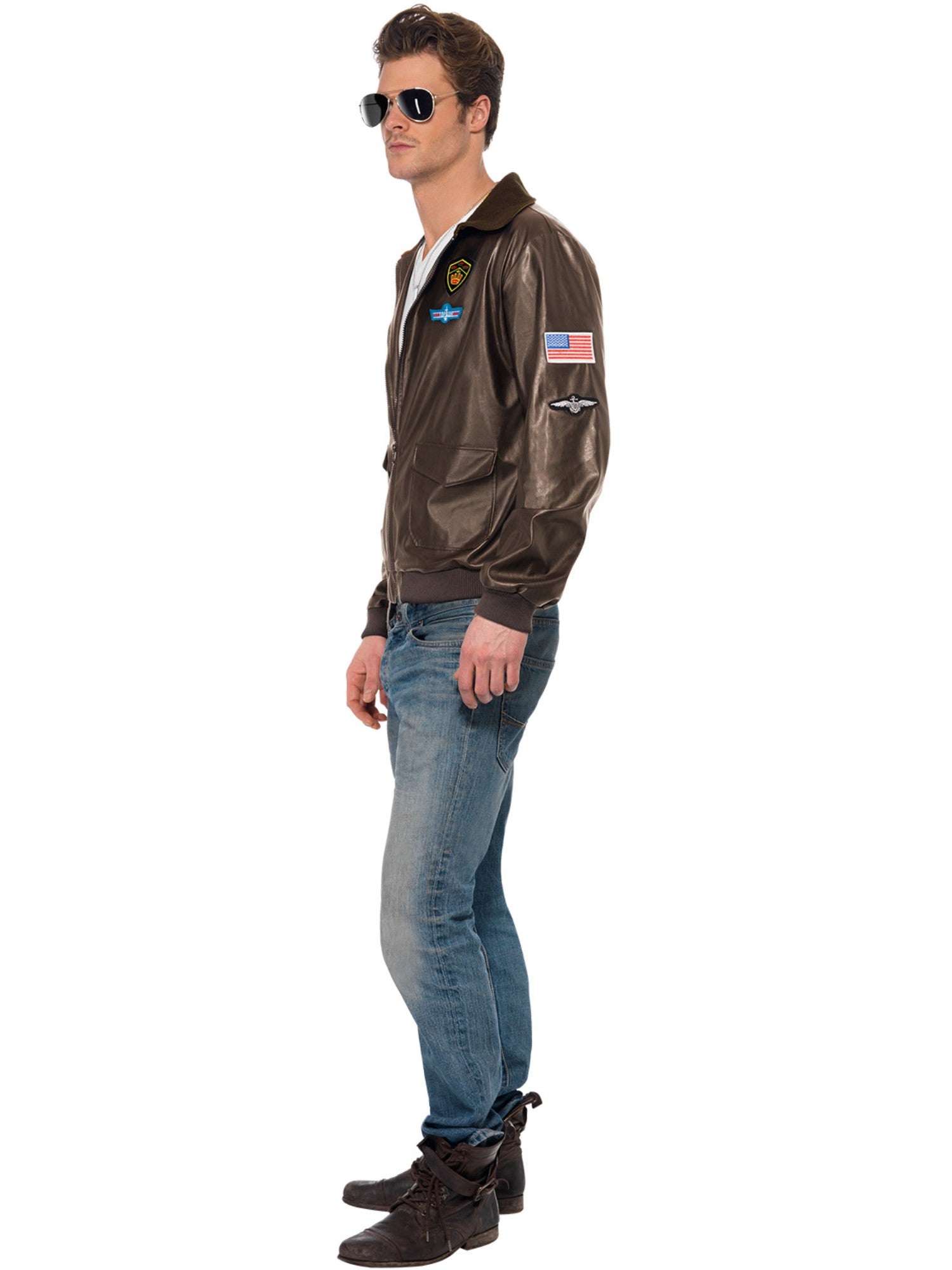 Top Gun Bomber Jacket, Brown 3