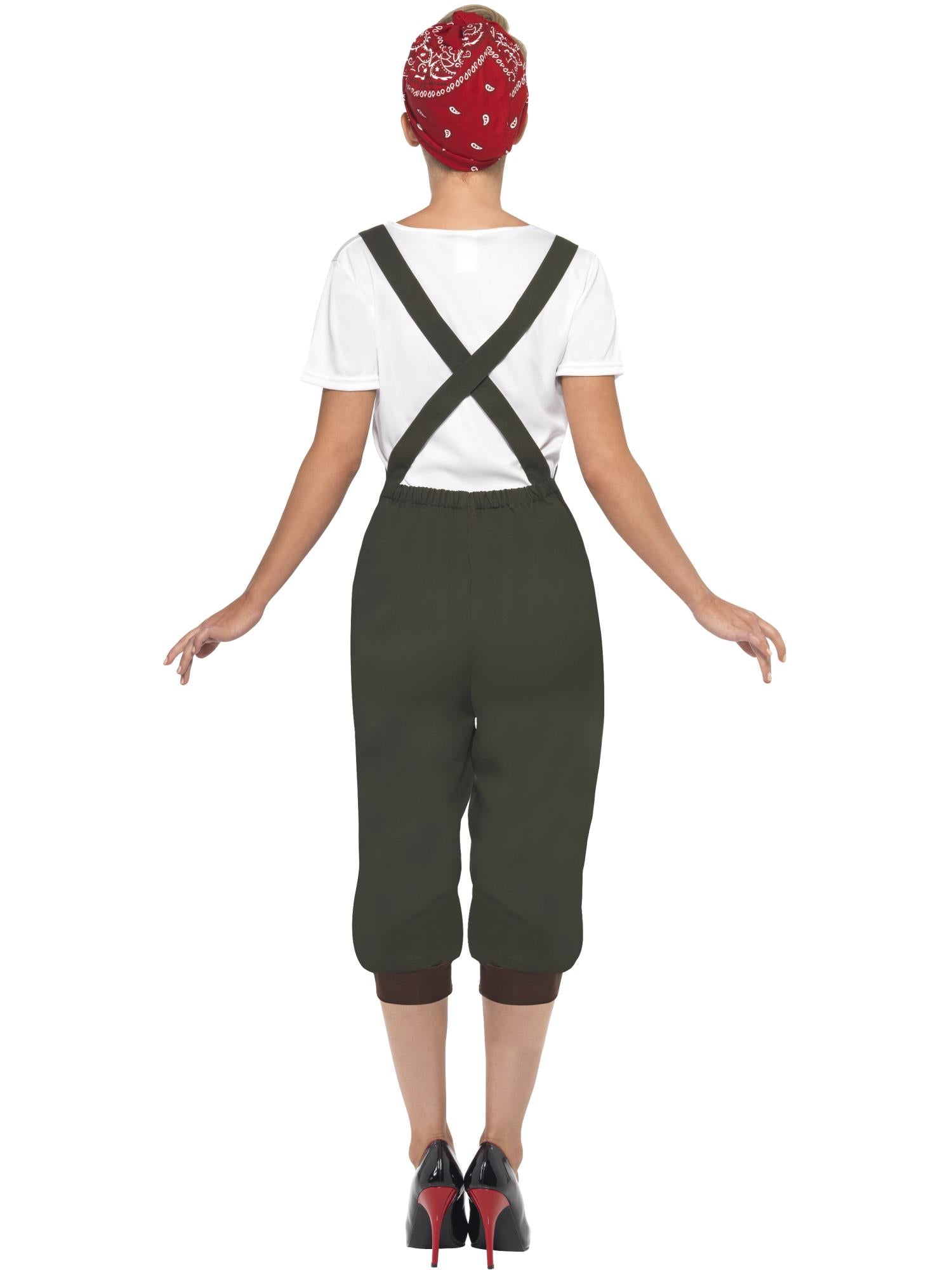 WW2 Land Girl Costume, Green 2