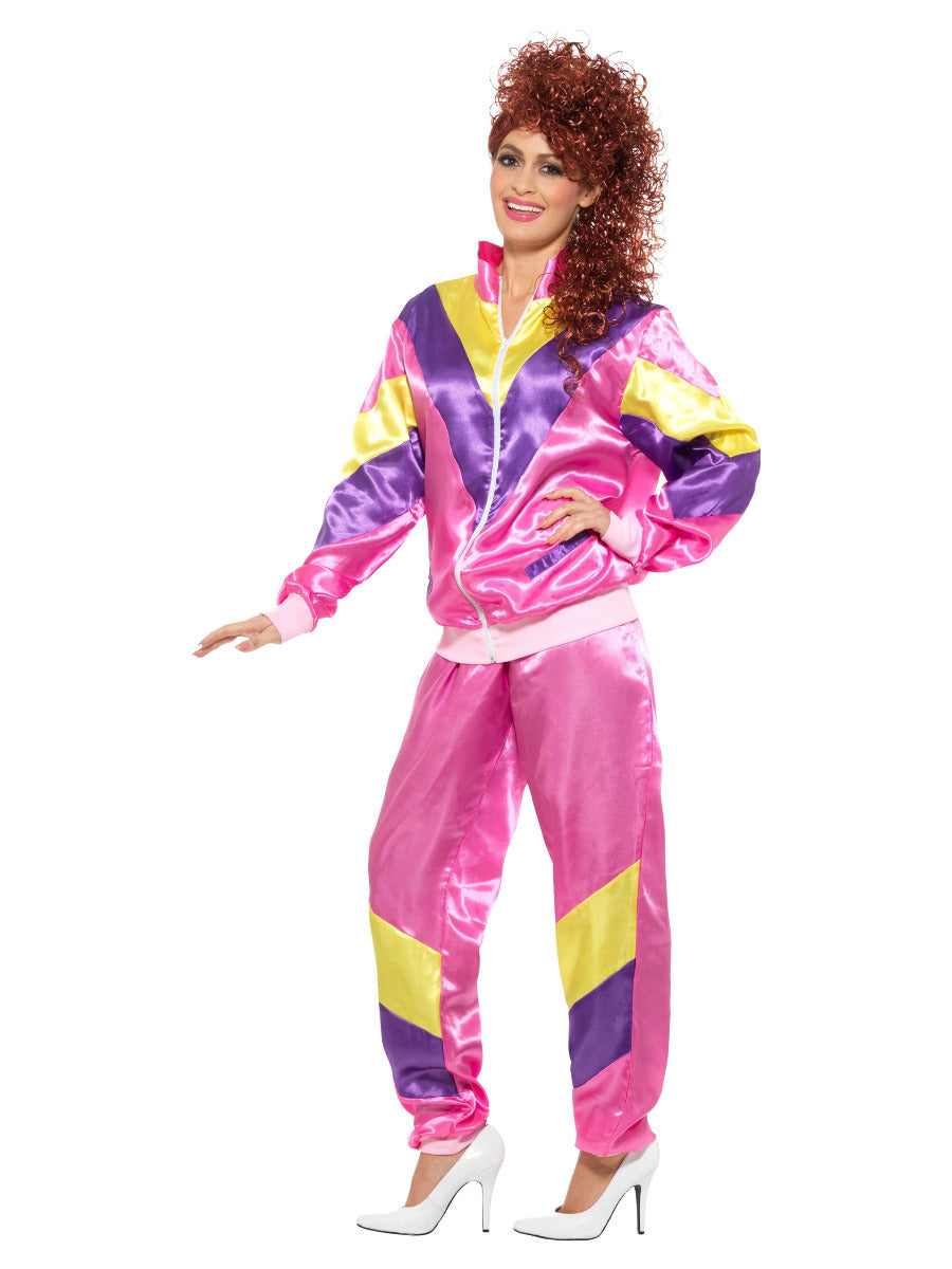 80s Height of Fashion Shell Suit Costume, Pink - 4