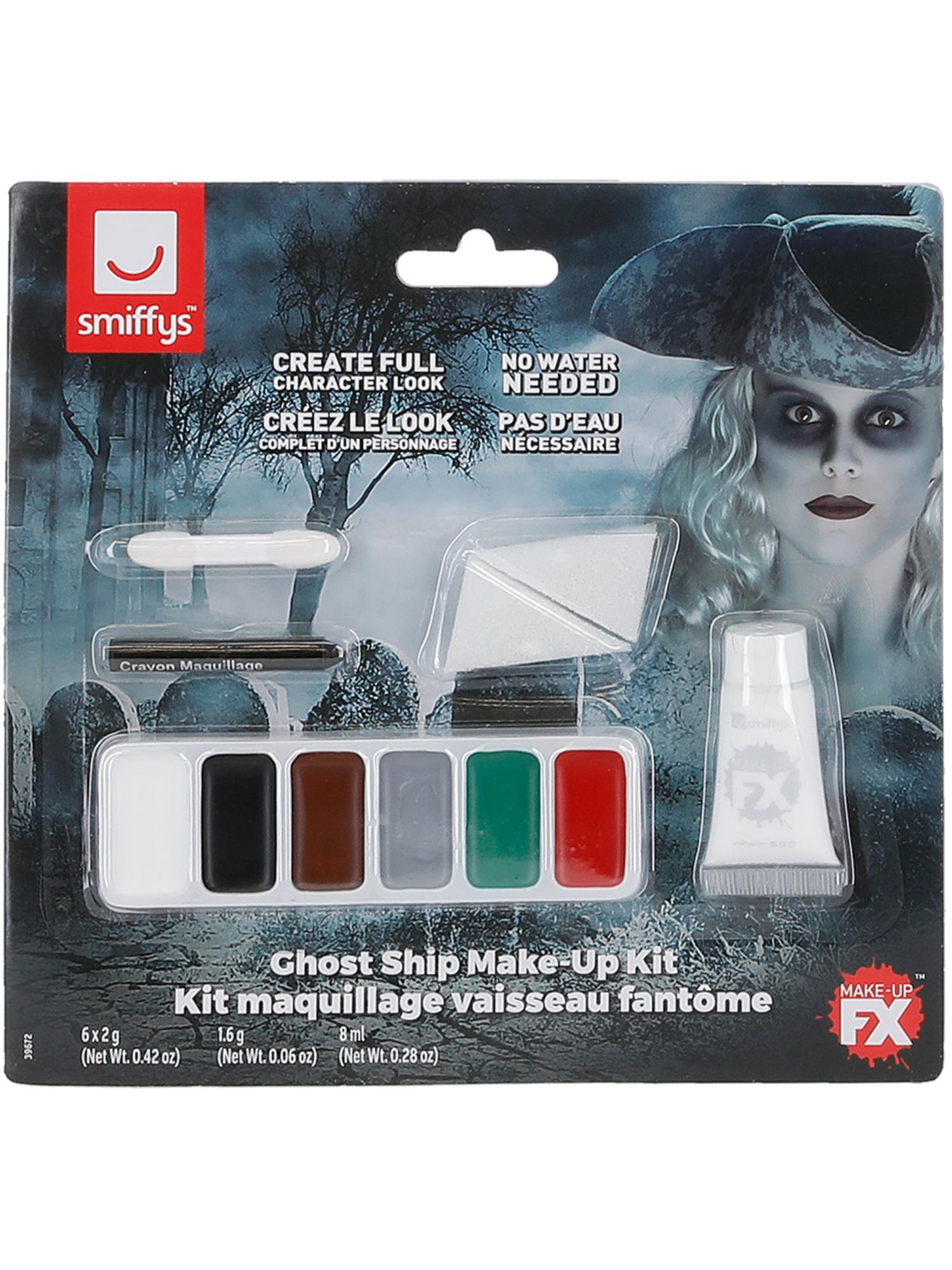 Smiffys Make-Up FX, Ghost Ship Kit, Grease, Black 2