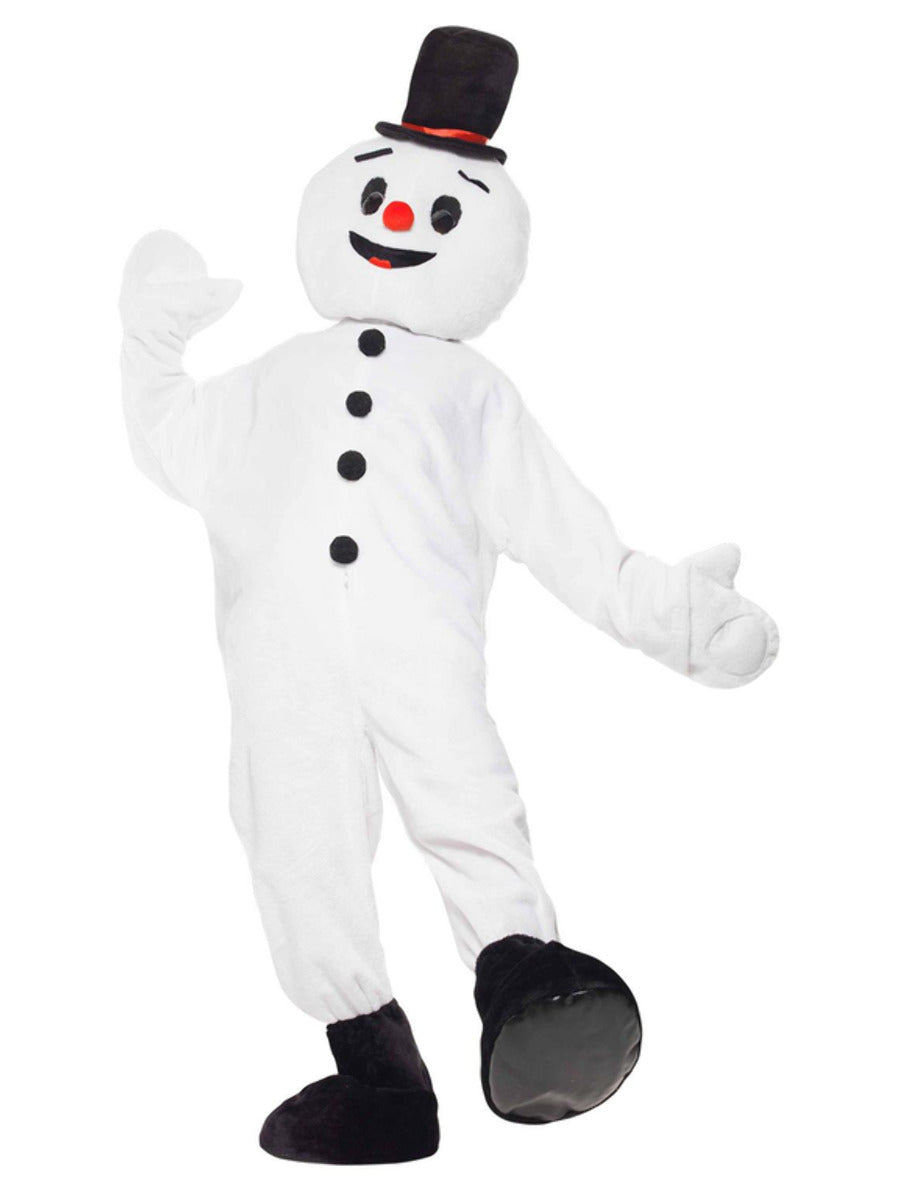 Snowman Mascot Costume, White - 5