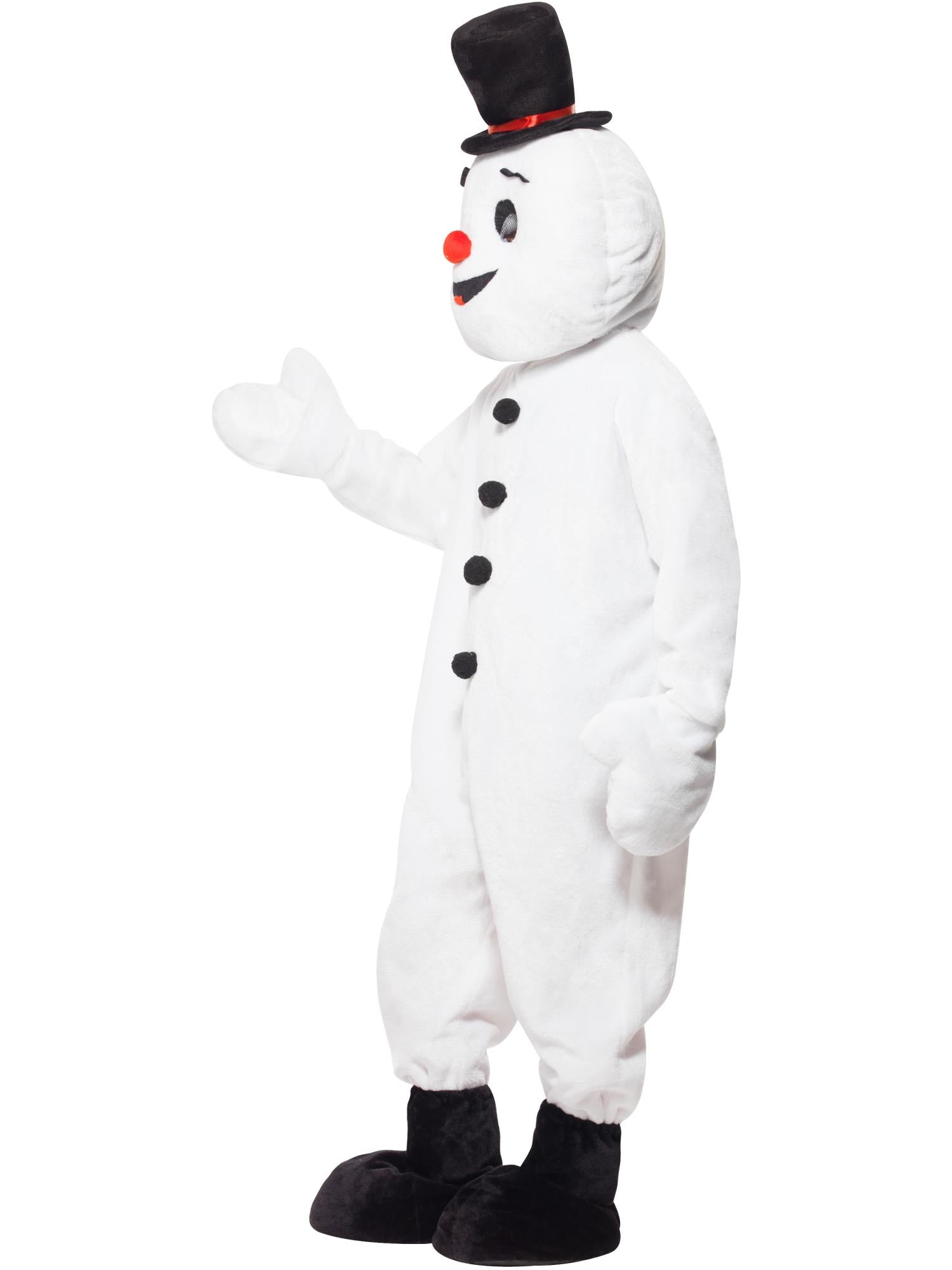 Snowman Mascot Costume, White 3