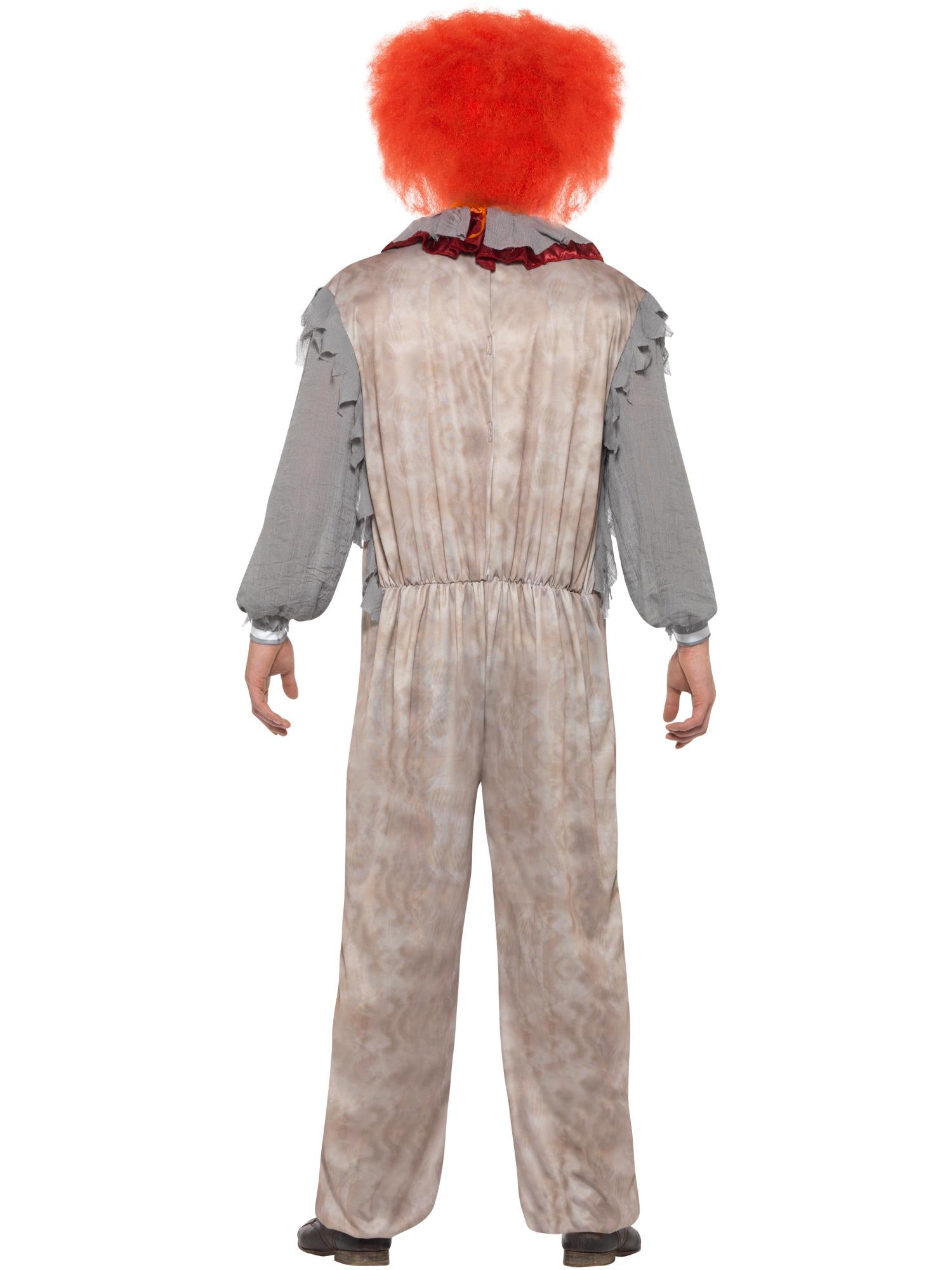 Vintage Clown Costume, Grey & Red 2