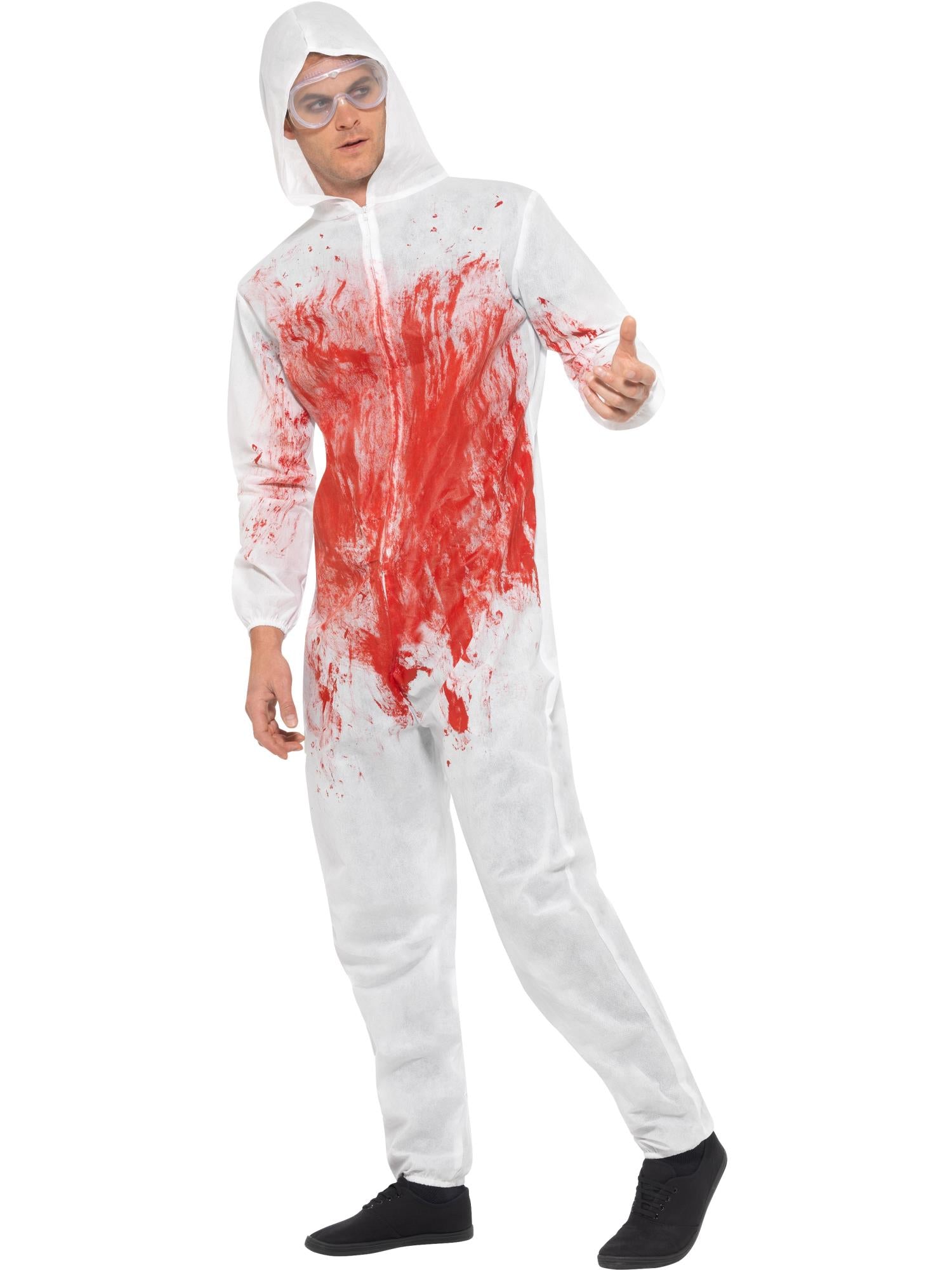 Bloody Forensic Overall Costume, Red 3