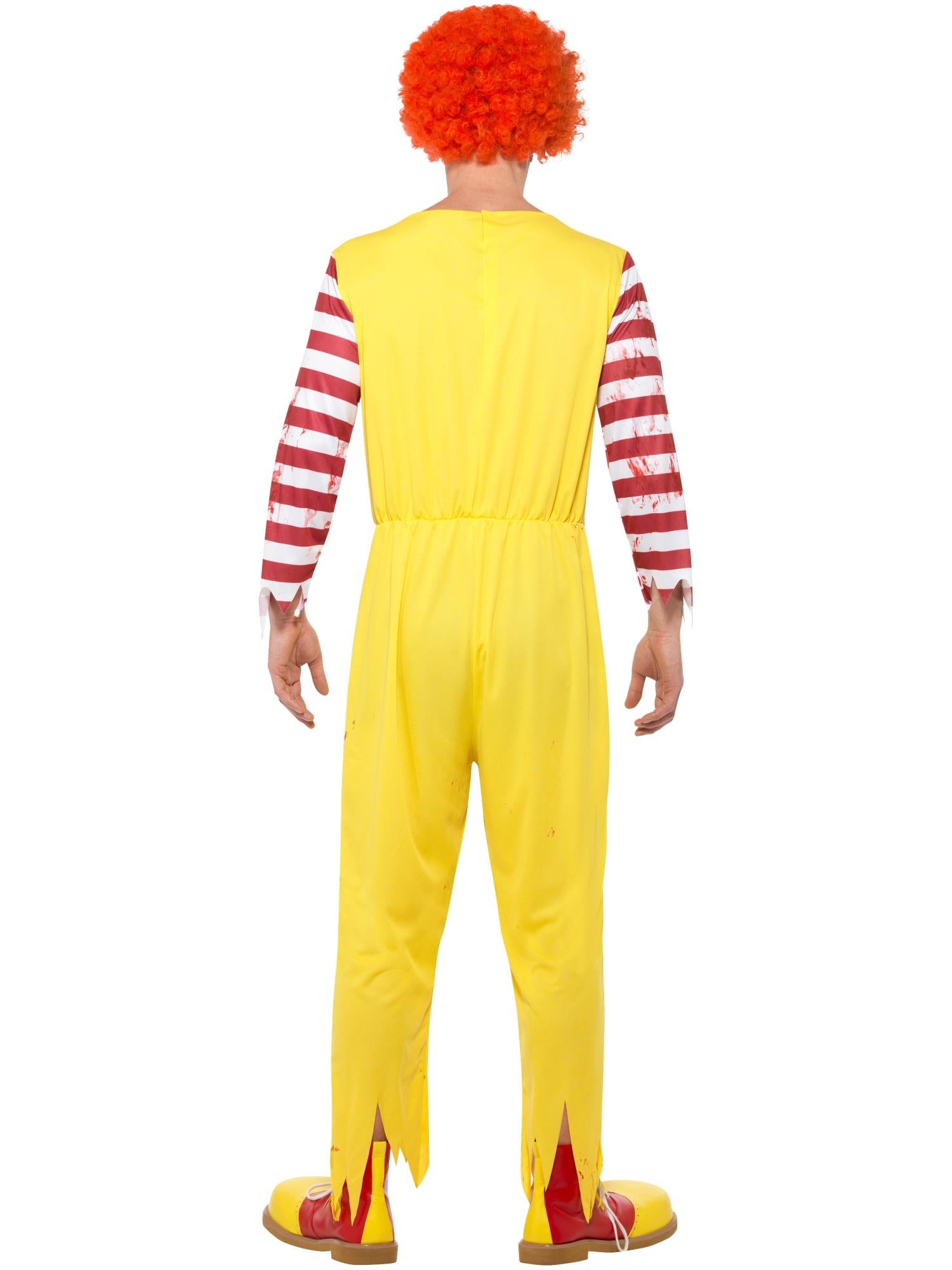 Kreepy Killer Clown Costume, Yellow & Red 2