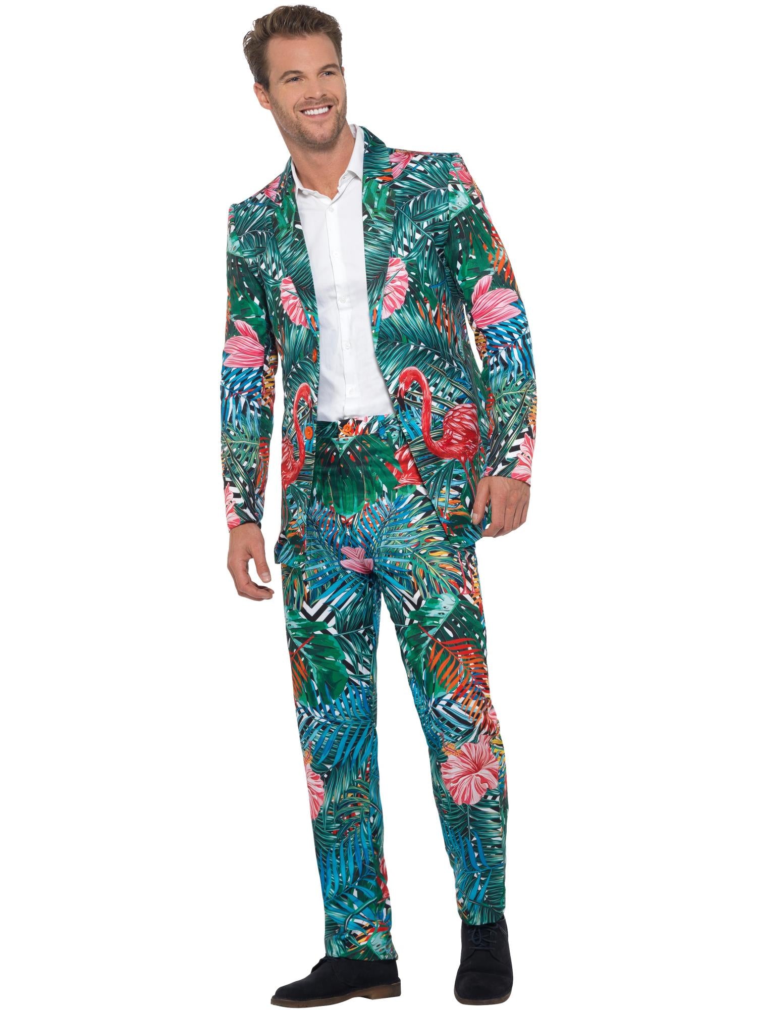Hawaiian Tropical Flamingo Suit, Multi-Coloured 1