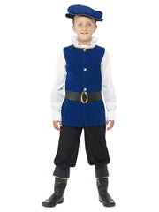Tudor Boy Costume, Royal Blue - 1