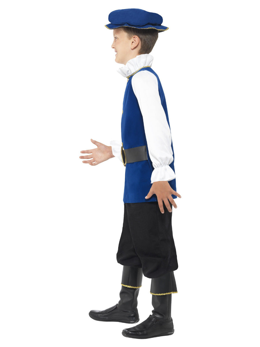 Tudor Boy Costume, Royal Blue - 4
