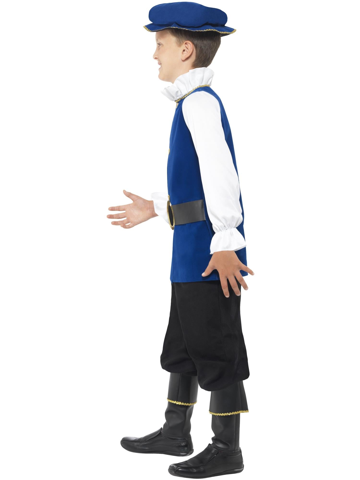 Tudor Boy Costume, Royal Blue 3