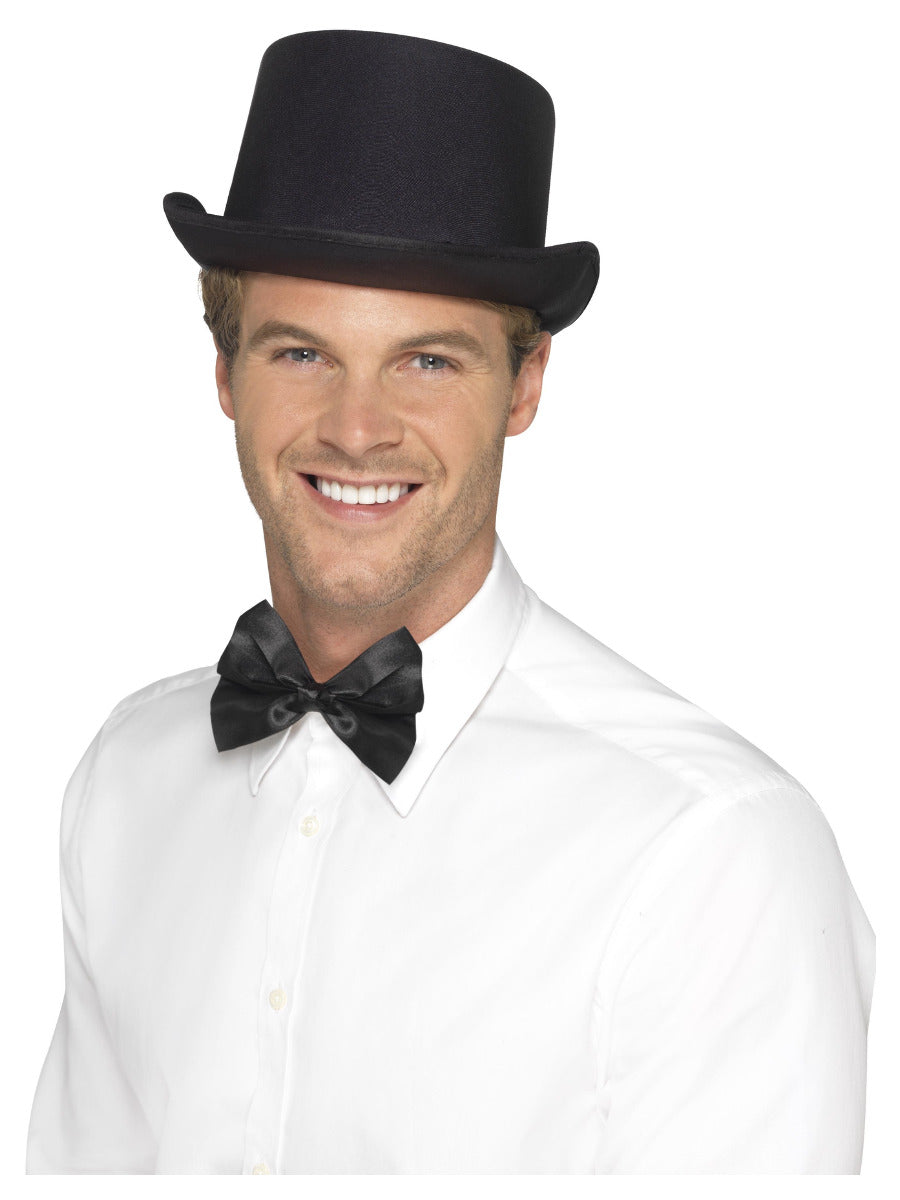Top Hat, Satin Look, Black - 1
