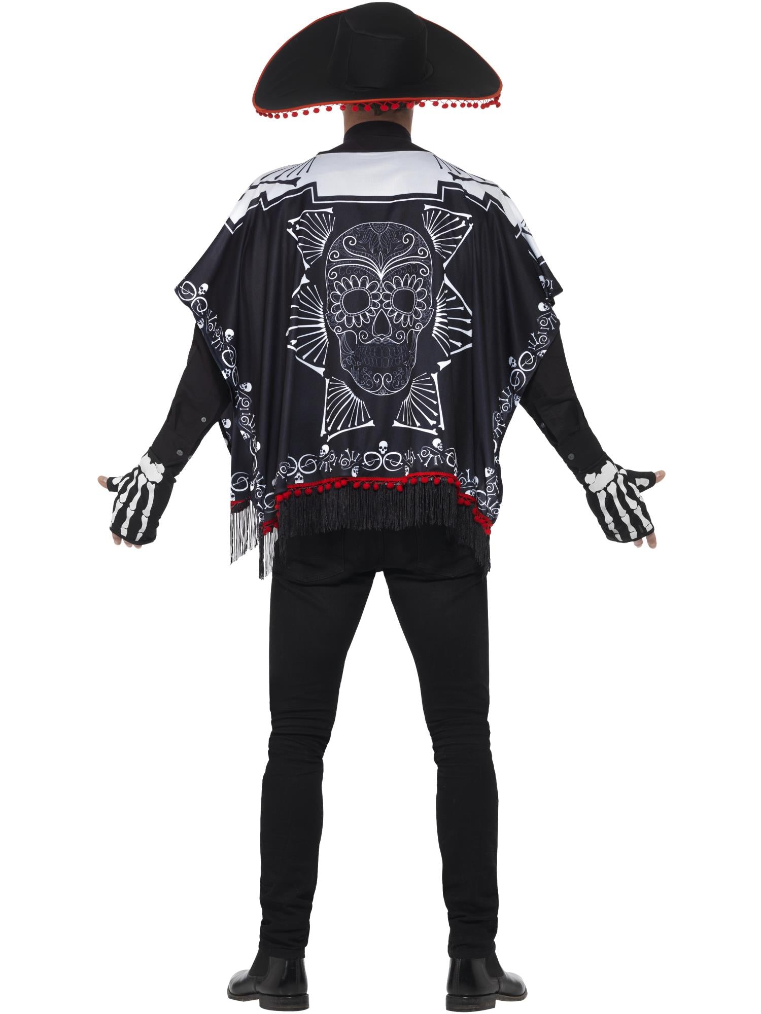 Day of the Dead Bandit Costume, Black & White 2