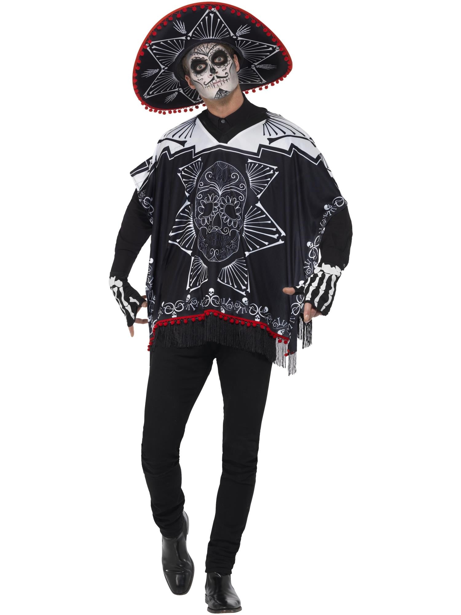 Day of the Dead Bandit Costume, Black & White 1