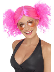 80s Bunches Wig, Pink 1