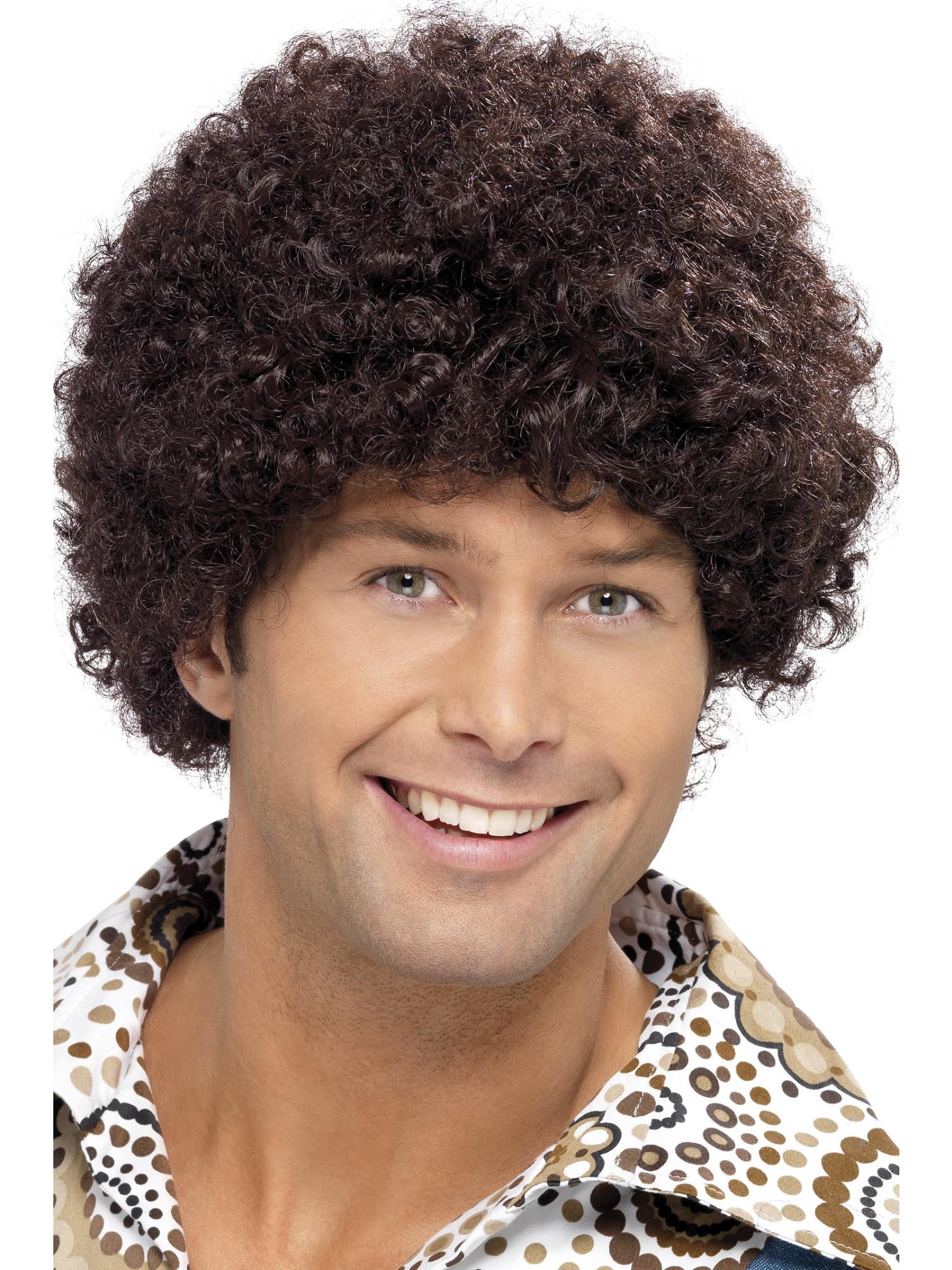 70s Disco Dude Wig, Brown 1