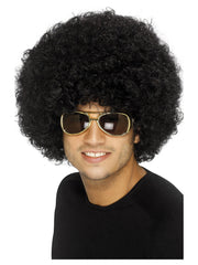 70s Funky Afro Wig, Black - 1