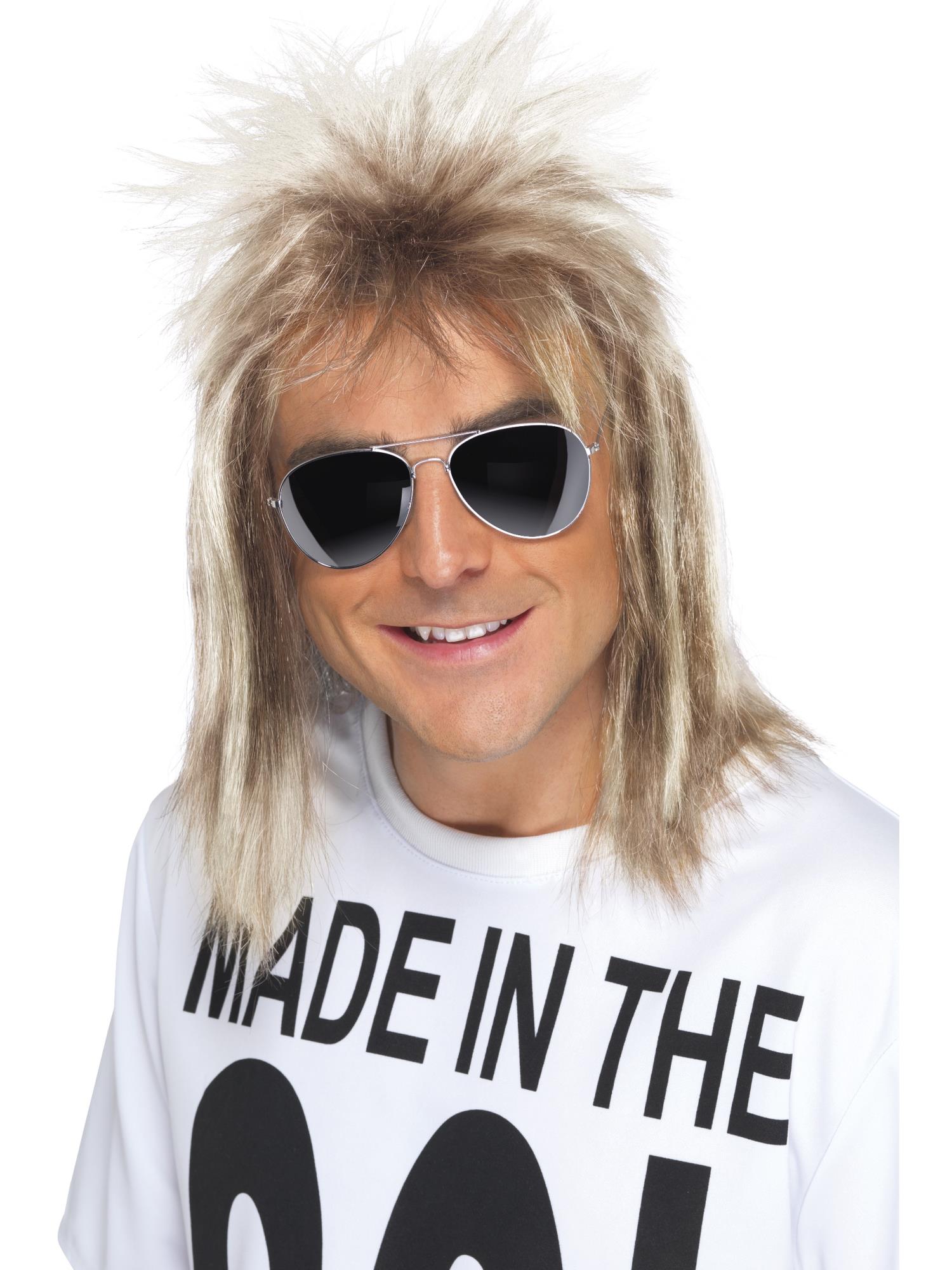 80s Mullet Wig, Blonde 1