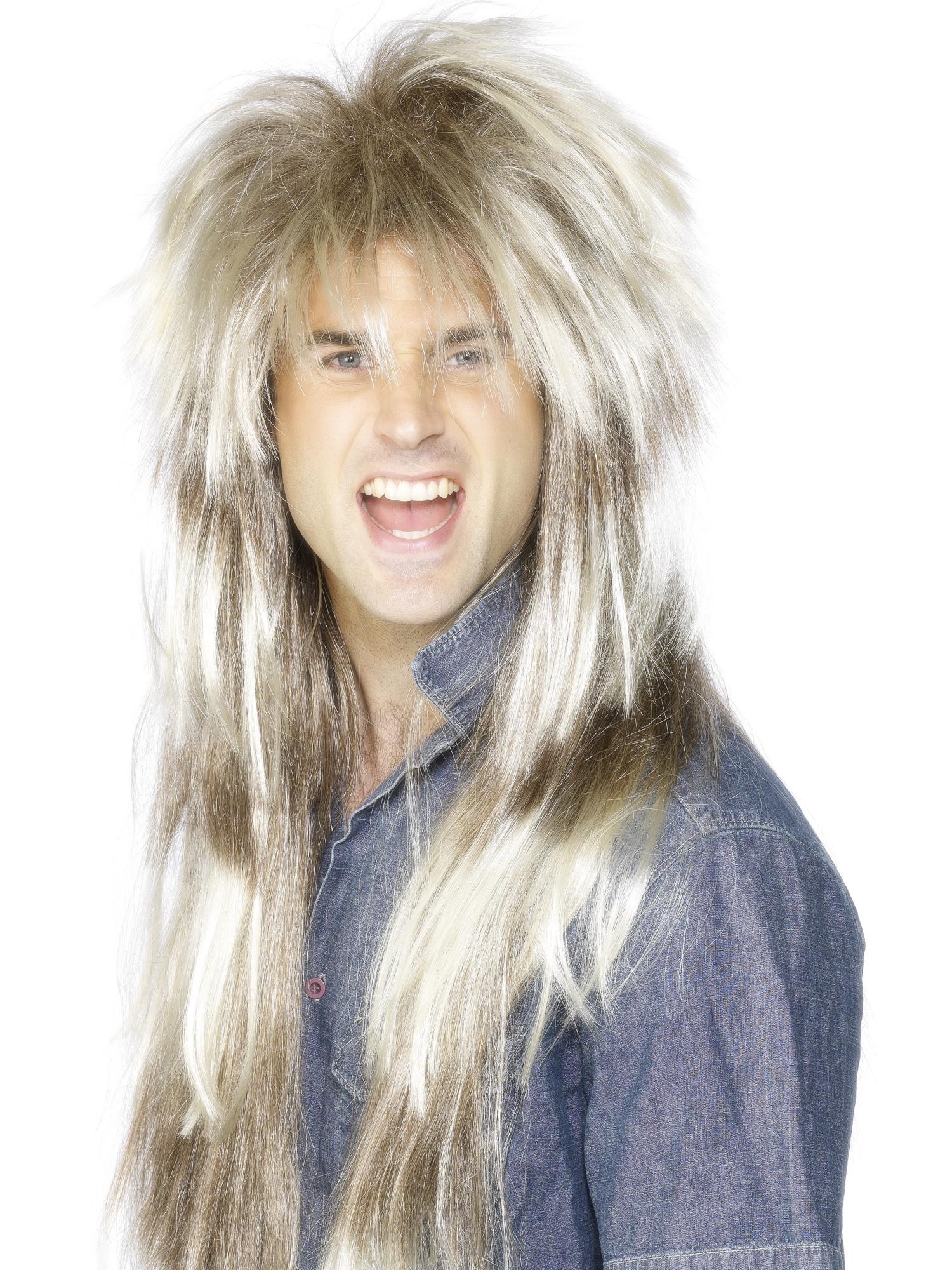 80s Mega Mullet Wig, Blonde & Brown 1