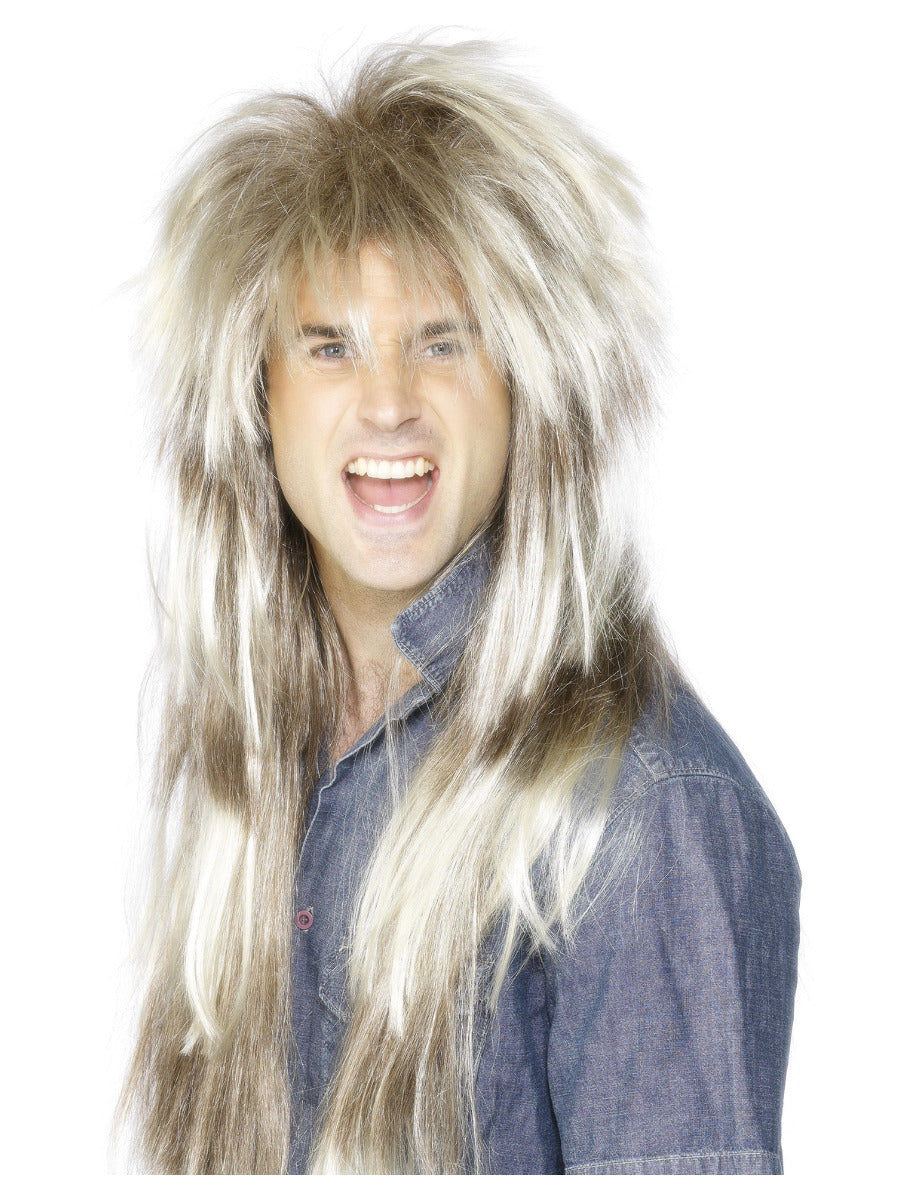 80s Mega Mullet Wig, Blonde & Brown - 1
