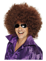 Afro Wig, Mega-Huge, Brown - 1