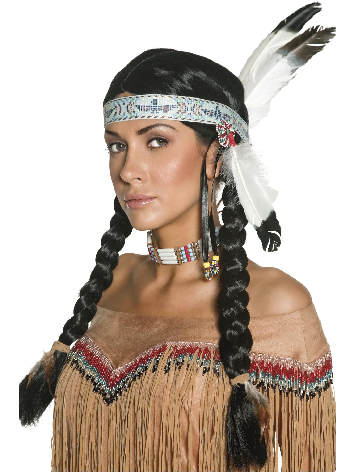 Native American Inspired Wig, Black 1