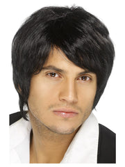 Boy Band Wig, Black - 1