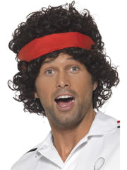 80s Tennis Ace Wig, Brown 1