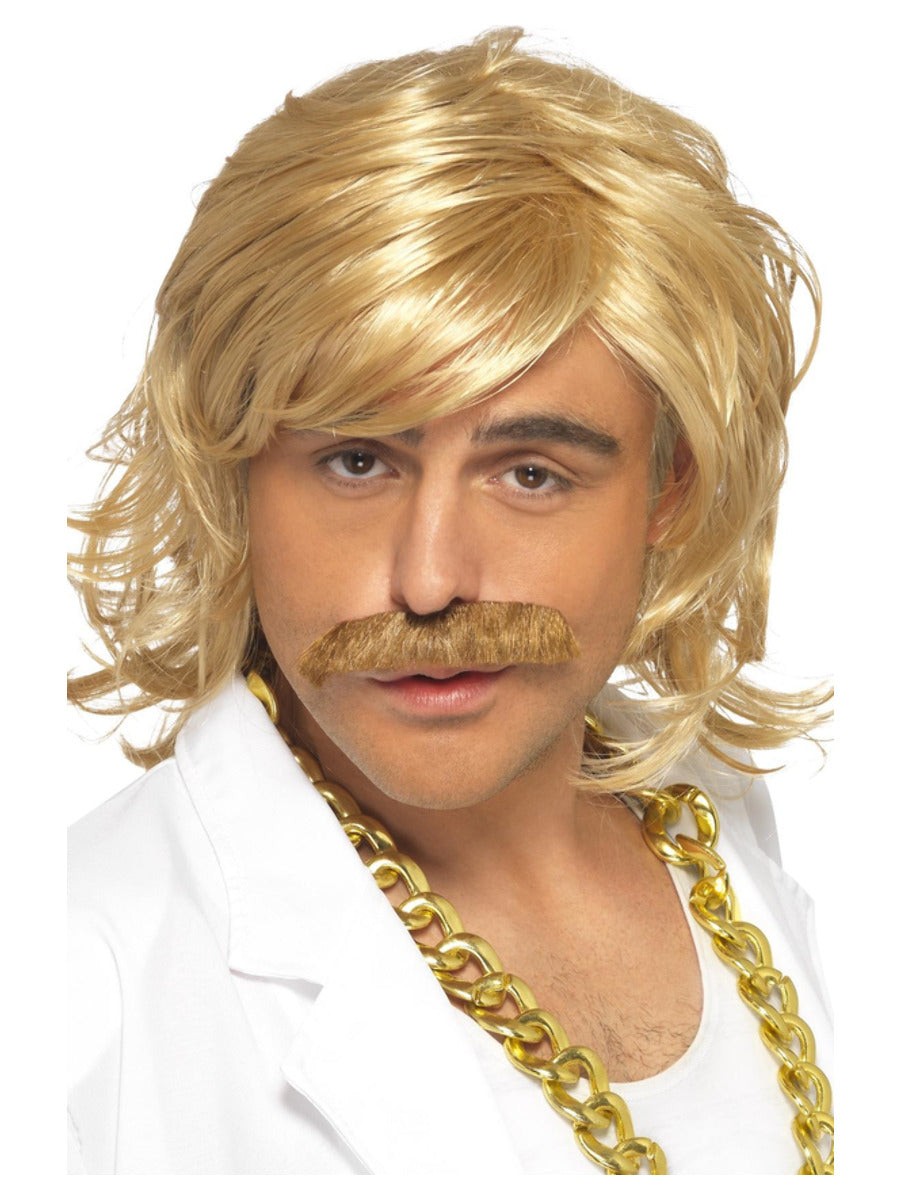 Game Show Host Kit, Wig and Tash, Blonde - 1