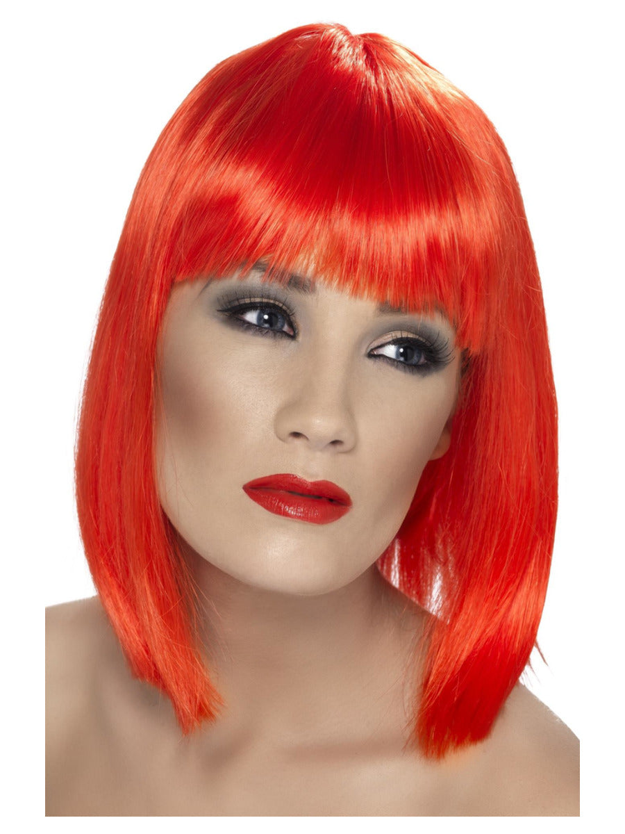 Glam Wig, Neon Red - 1