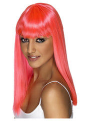 Glamourama Wig, Neon Pink - 1