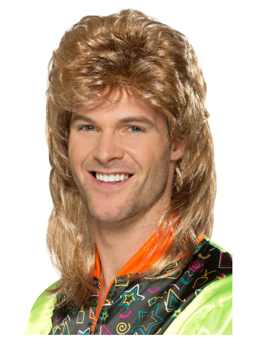 Mullet Wig, Brown - 1