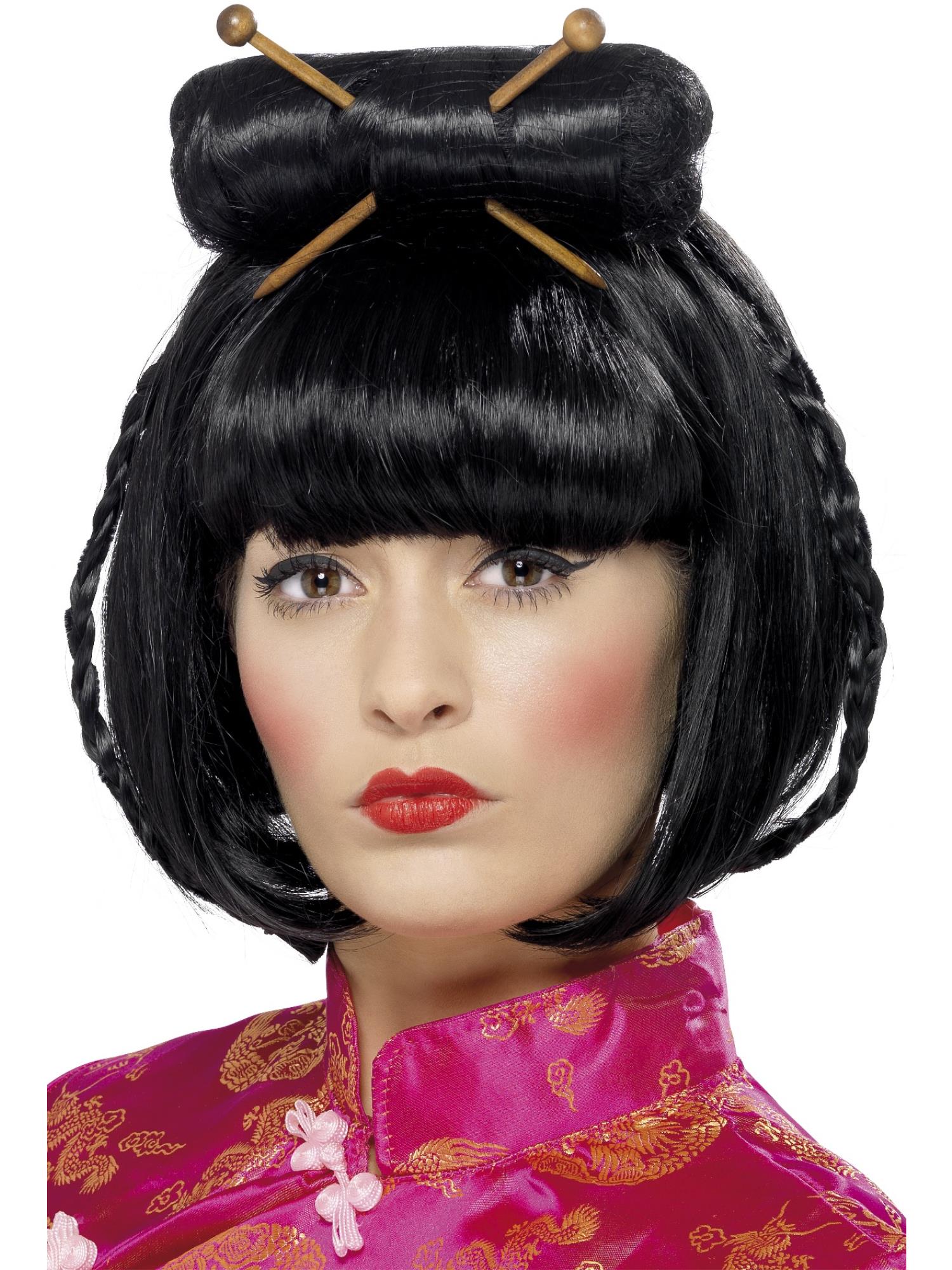 Oriental Lady Wig, Black 1