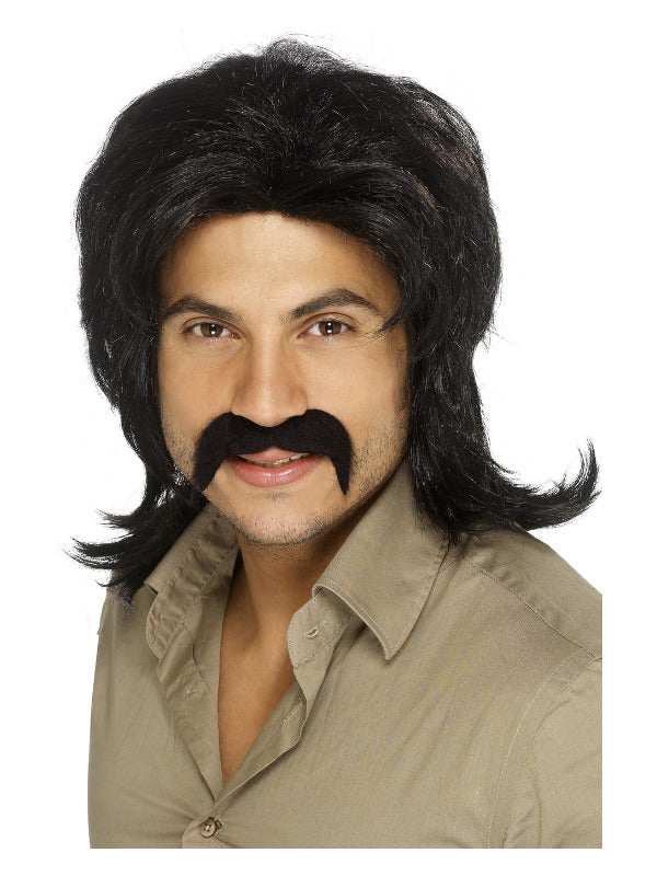 70s Retro Wig, Black - 2